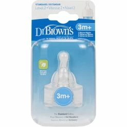 Best Sale 🌟 Dr. Brown's Level 2 Standard Nipple 2 Pk. 😀