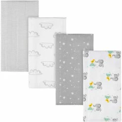 Coupon 🌟 Gerber Infants Baby Animals Interlock / Terry Burpcloth 4 Pk. 😉